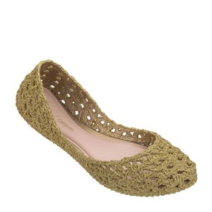 Baleriny Melissa Campana Crochet Gold Sklep SHULUV