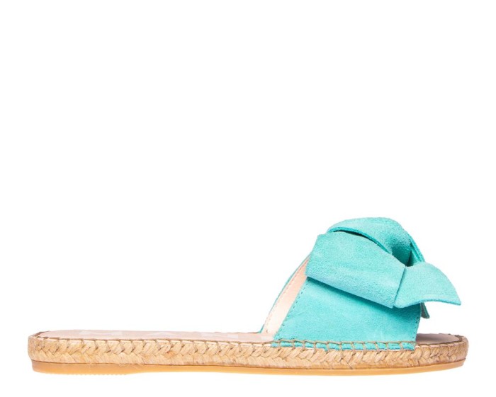 Klapki Manebi Flat Sandals with Bow Aquamarin- sklep Shuluv Melissa & More - fotografia 1