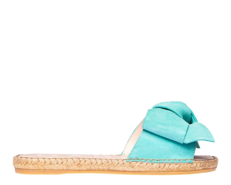 Klapki Manebi Flat Sandals with Bow Aquamarin- sklep Shuluv Melissa & More - fotografia 1
