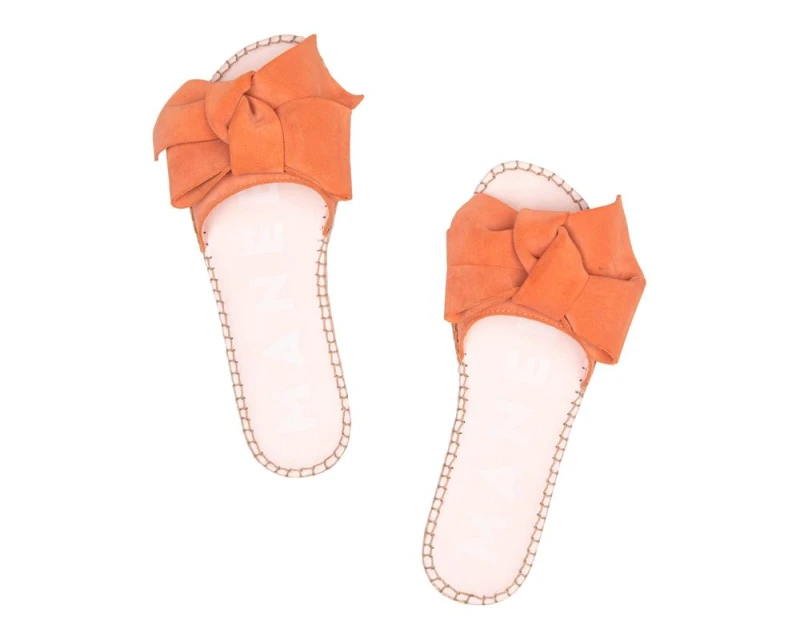 Klapki Manebi Flat Sandals with Bow Mandarin - sklep Shuluv Melissa & More - photo 2