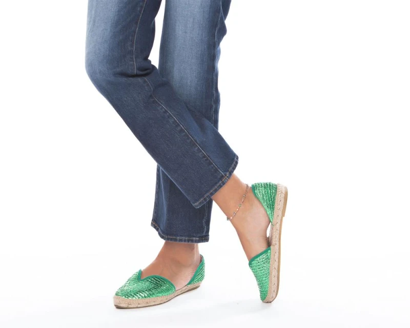 Manebi Espadrilles Open-Side Flats Emerald - sklep Shuluv Melissa & More - zdjęcie 4