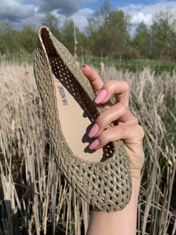 Baleriny Melissa Tao + Jason Wu Gold - sklep Shuluv Melissa & More - zdjęcie 6