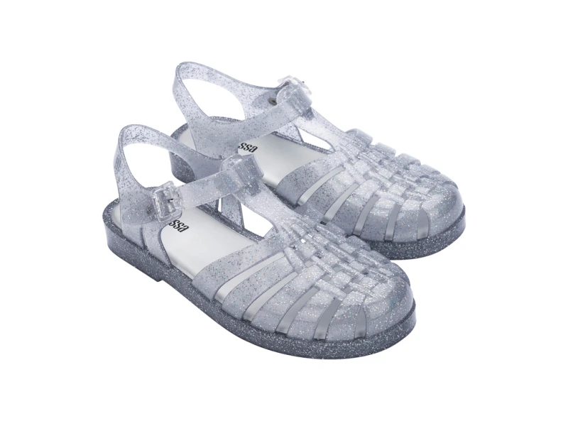 Melissa Possession Clear Glass Glitter Silver