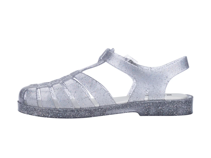 Melissa Possession Clear Glass Glitter Silver