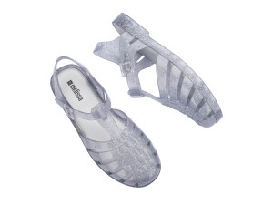 Melissa Possession Clear Glass Glitter Silver