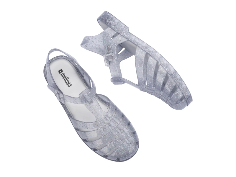 Melissa Possession Clear Glass Glitter Silver