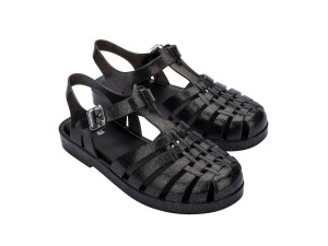 Melissa Possession Clear Glass Glitter Black