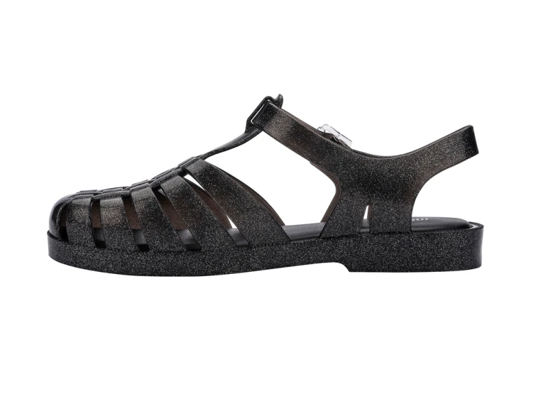 Melissa Possession Clear Glass Glitter Black