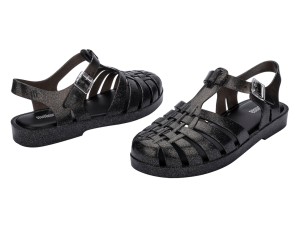 Melissa Possession Clear Glass Glitter Black